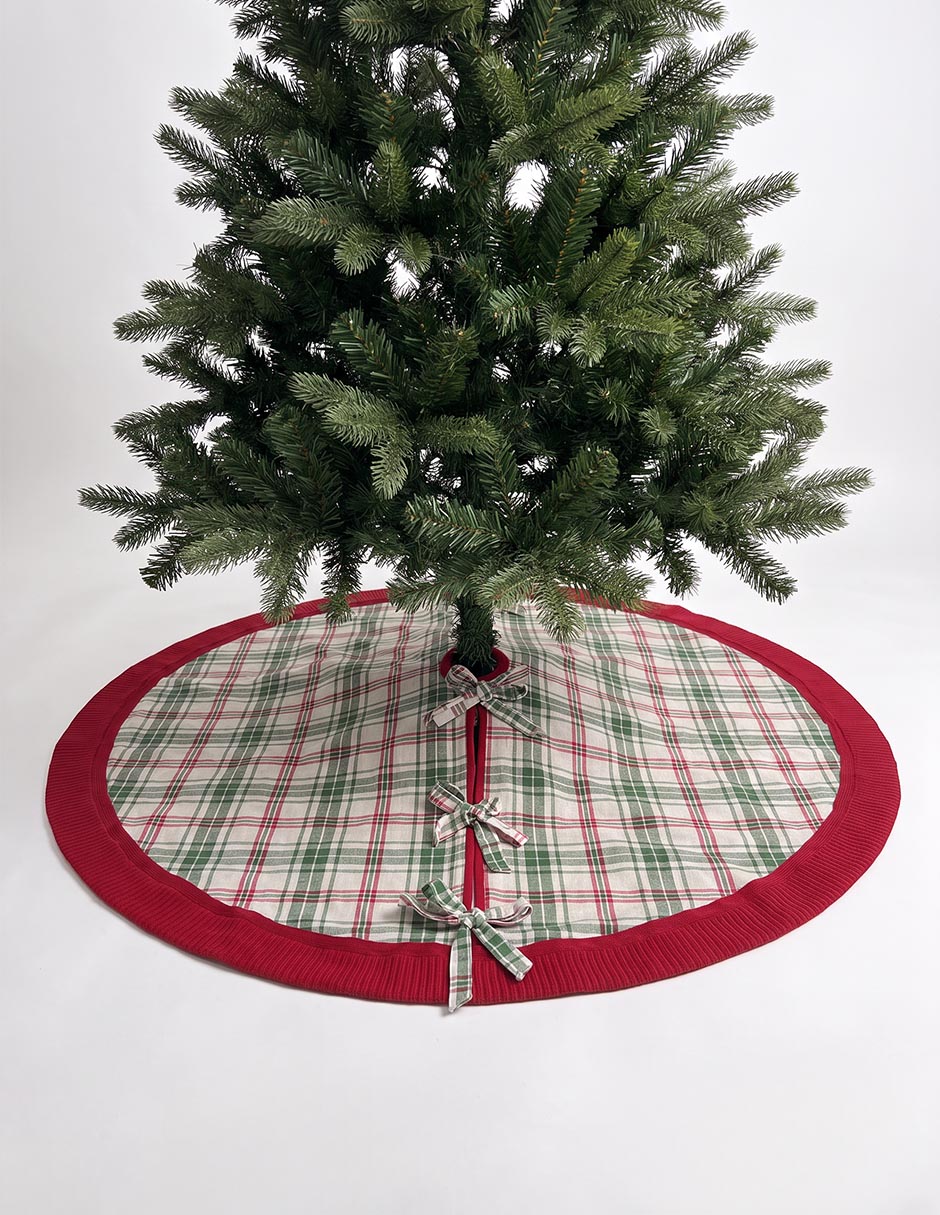 Pie de árbol estampado a cuadros Pie de árbol estampado a cuadros