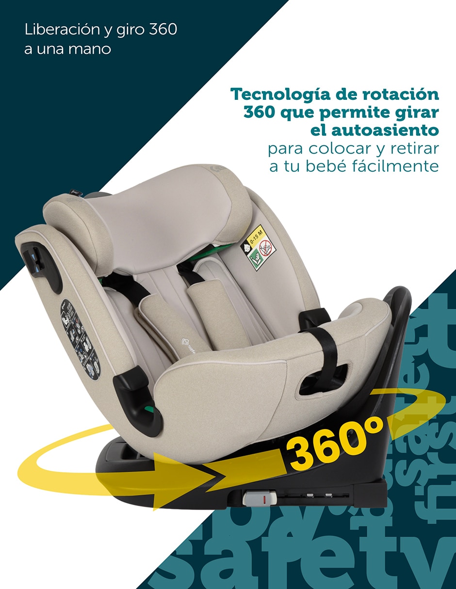 Autoasiento convertible Safety 1st compatible con sistema de anclaje Isofix Grow, Turn and Go