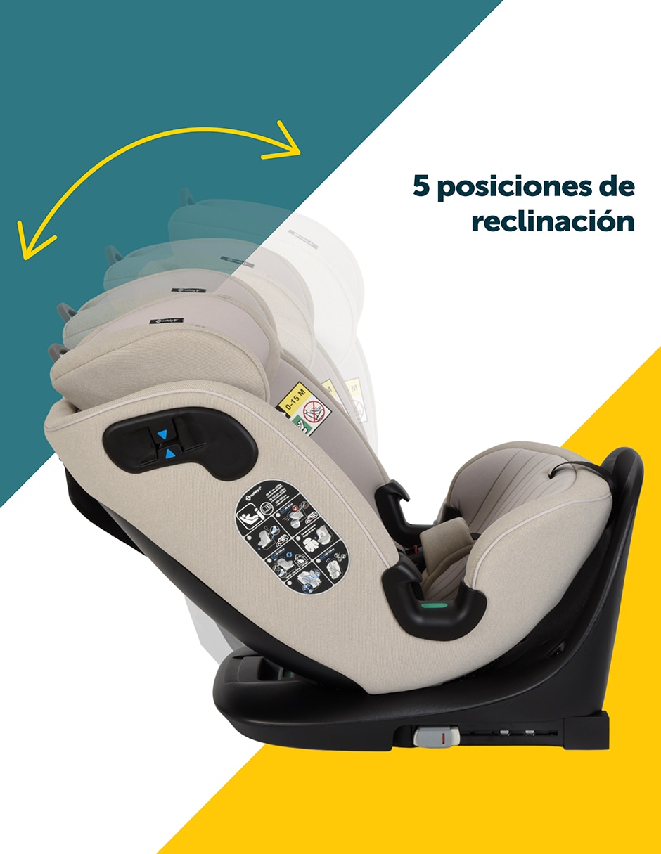 Autoasiento convertible Safety 1st compatible con sistema de anclaje Isofix Grow, Turn and Go