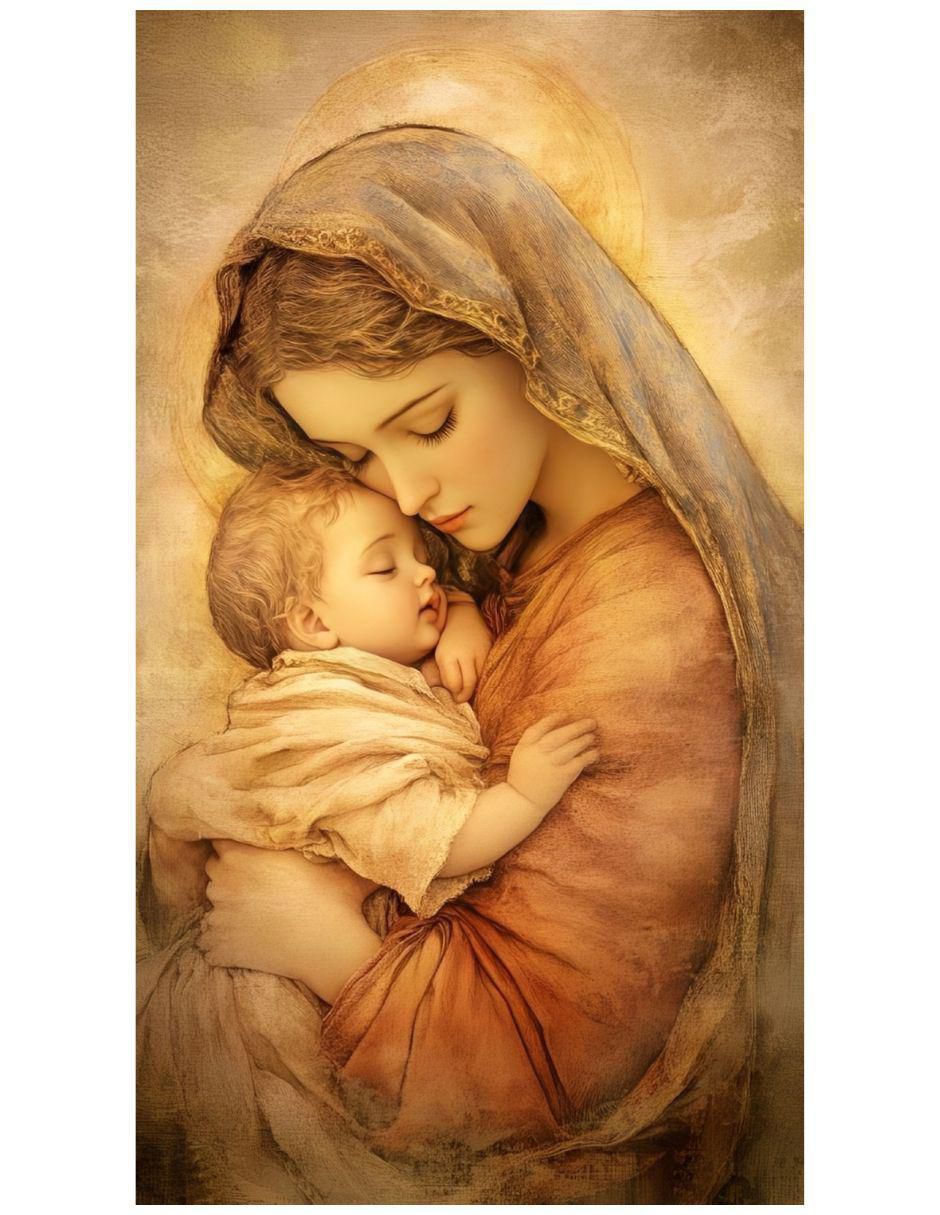 Cuadro Divina Maternidad técnica impresión Generica