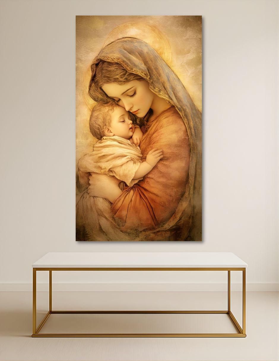 Cuadro Divina Maternidad técnica impresión Generica