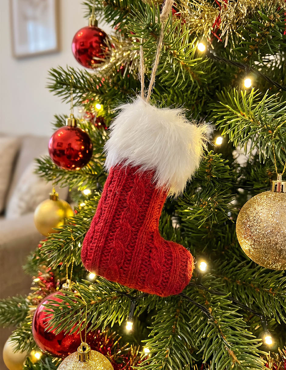 Set de ornamentos navideños Christmas Spirit bota navideña 2