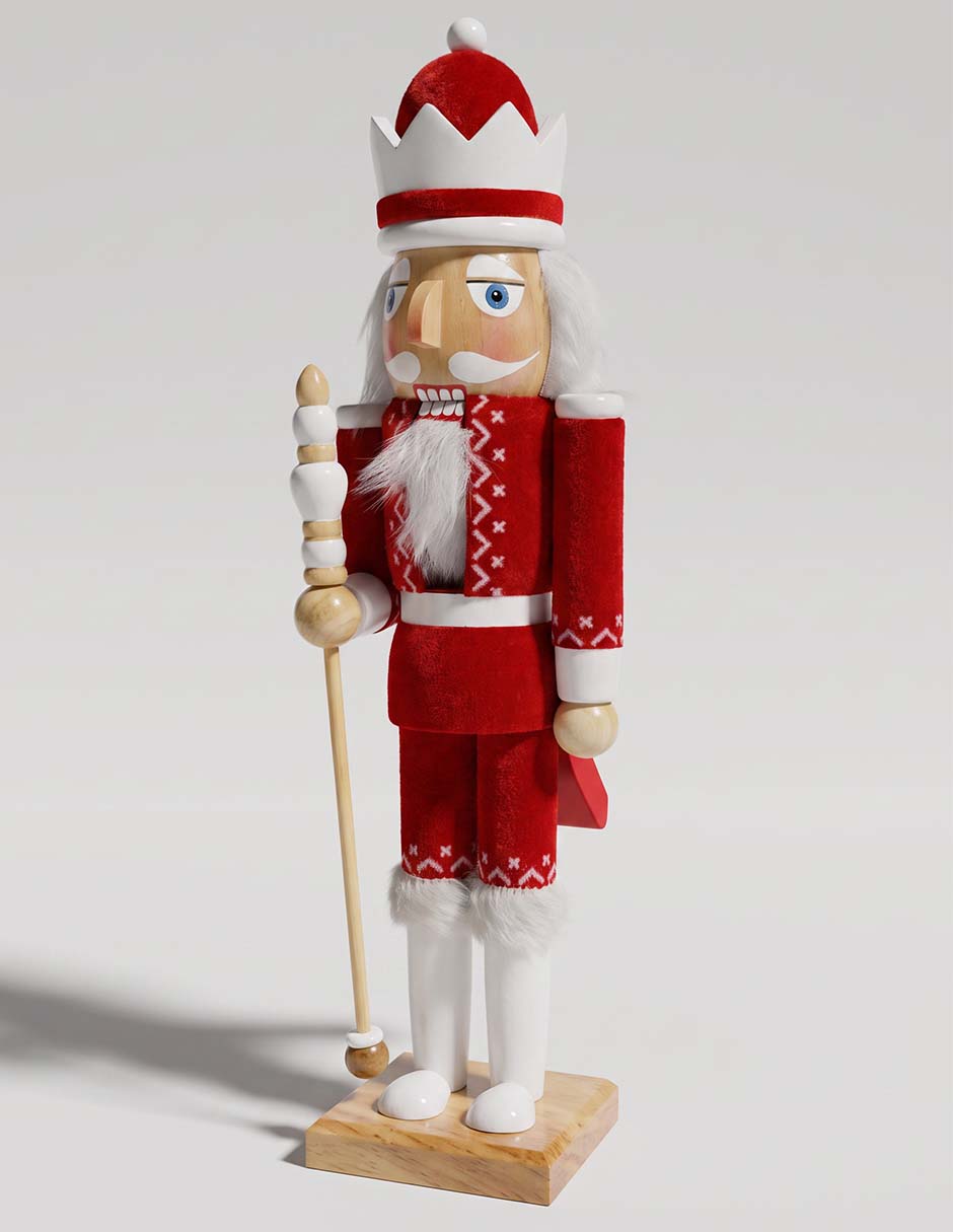 Figura decorativa de cascanueces de madera 1
