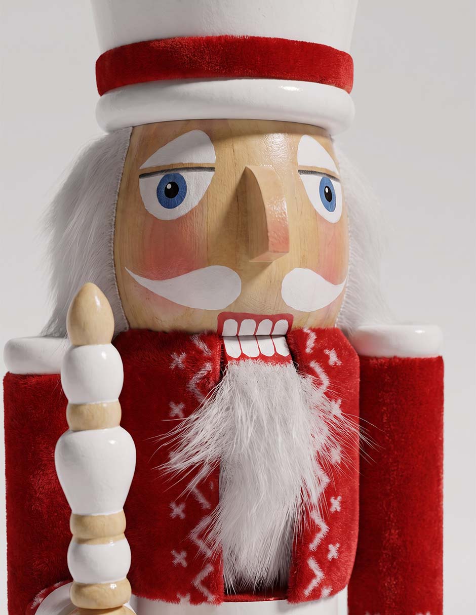 Figura decorativa de cascanueces de madera 3