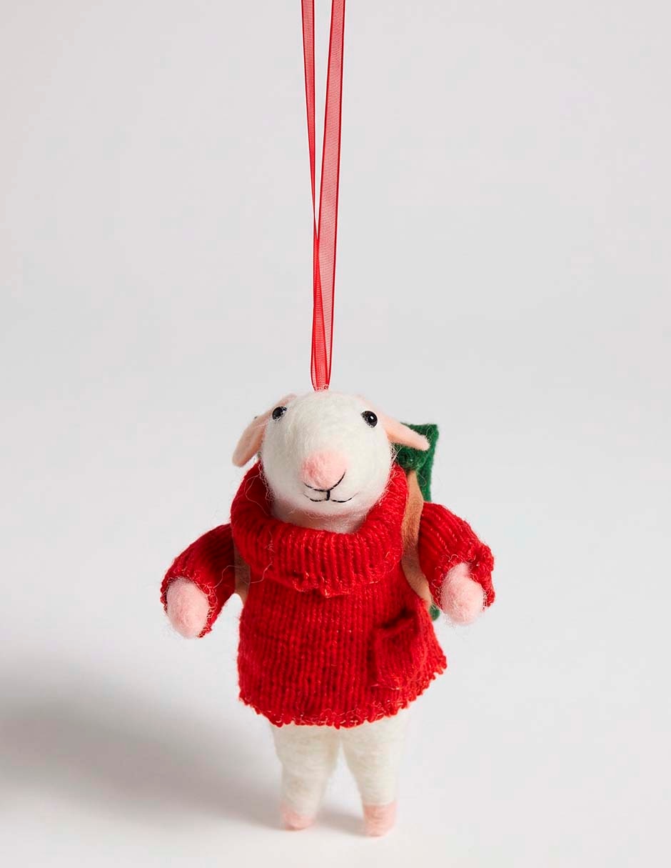 Ornamento de navidad ratón