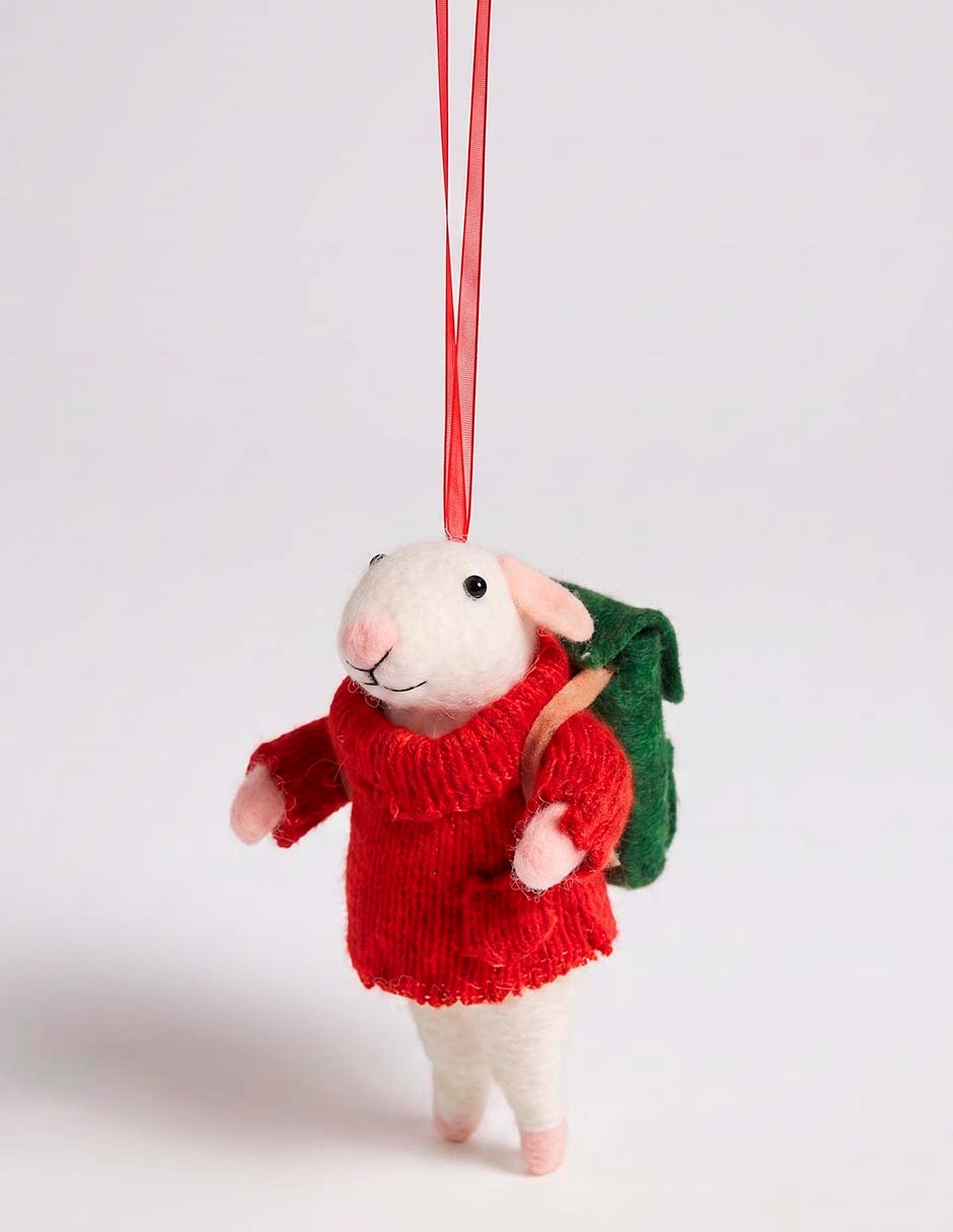 Ornamento de navidad ratón 5