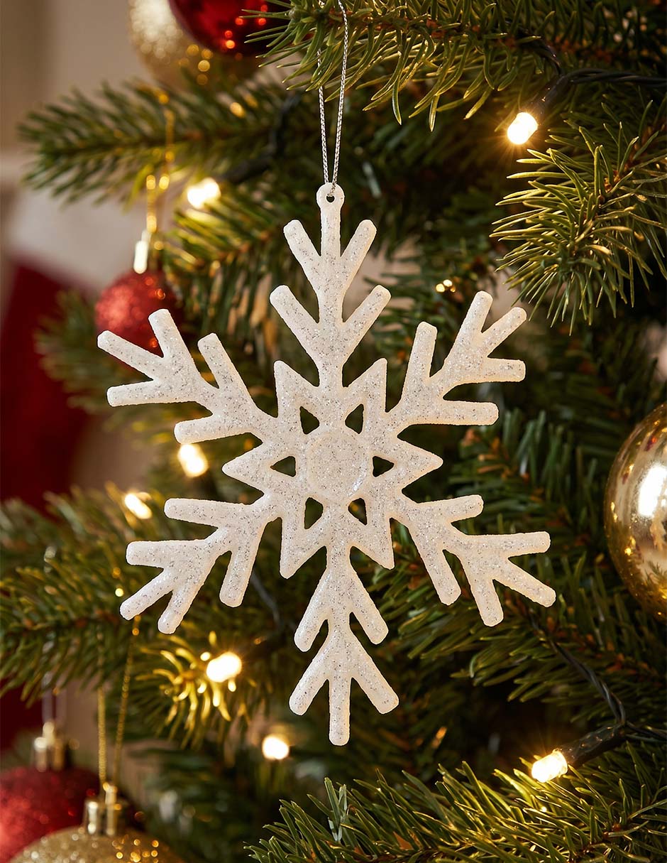 Ornamento navideño copo de nieve