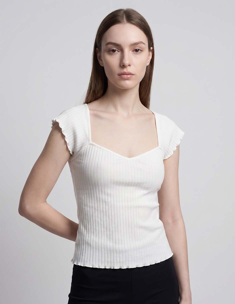 Blusa manga corta para mujer
