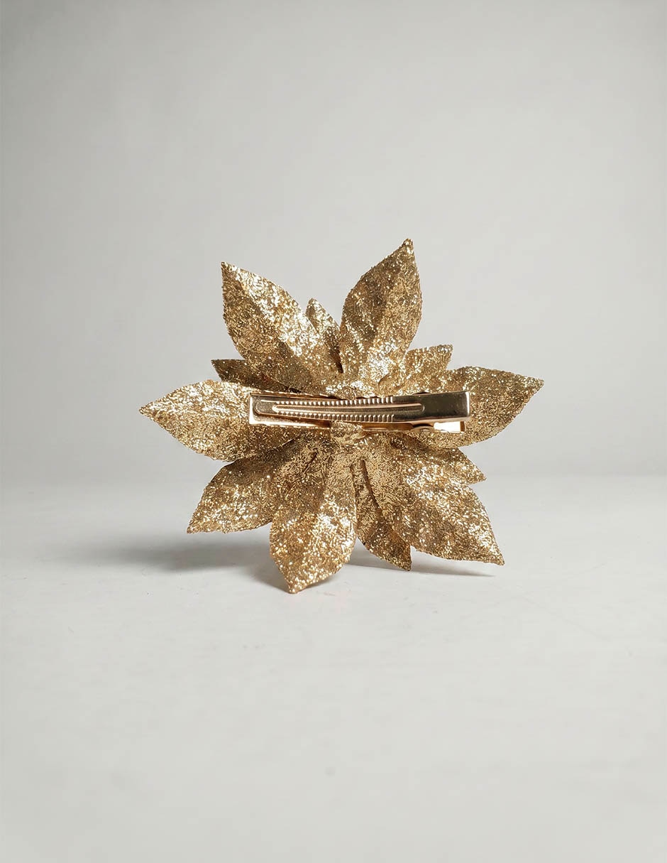 Set de ornamentos navideños nochebuena metallic 3