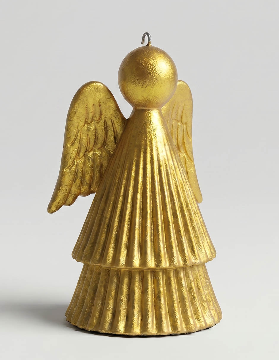 Ornamento navideño ángel metallic 2