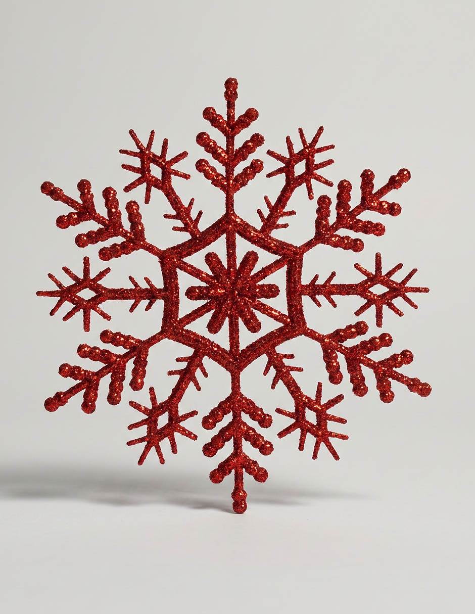 Set de ornamentos navideños copo de nieve Christmas Spirit