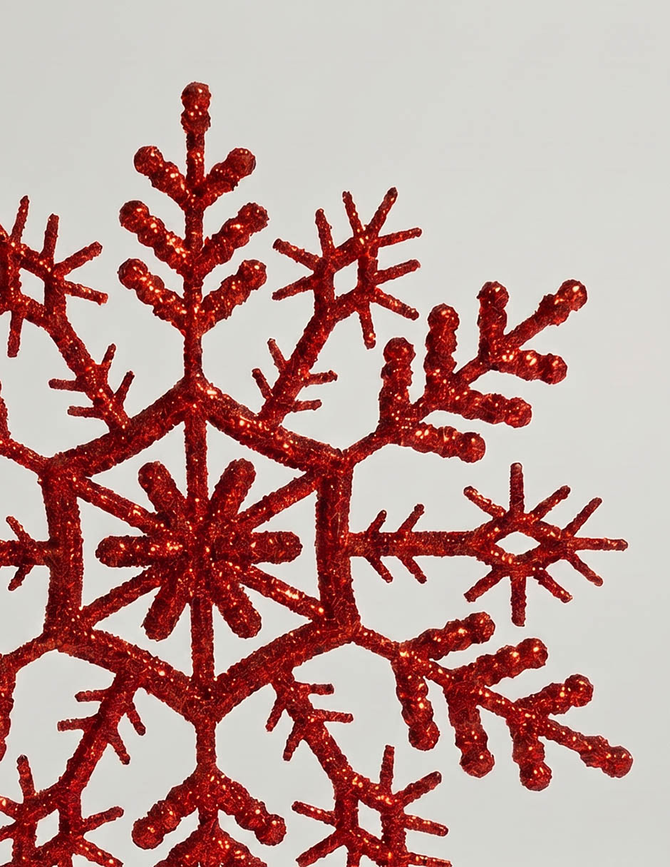 Set de ornamentos navideños copo de nieve Christmas Spirit 3