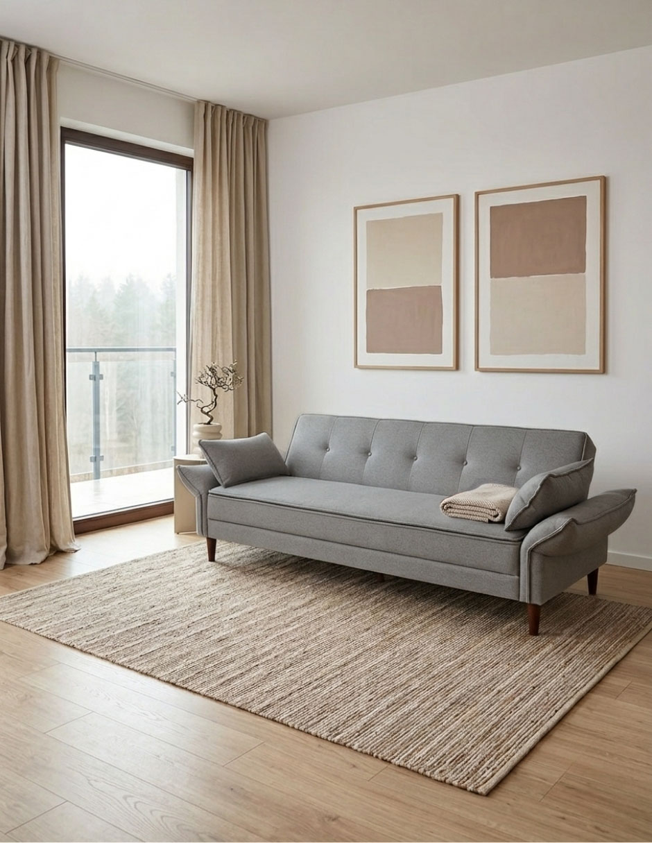 SOFÁ CAMA BROOKLYN *RE* T, GRIS OXFORD 3