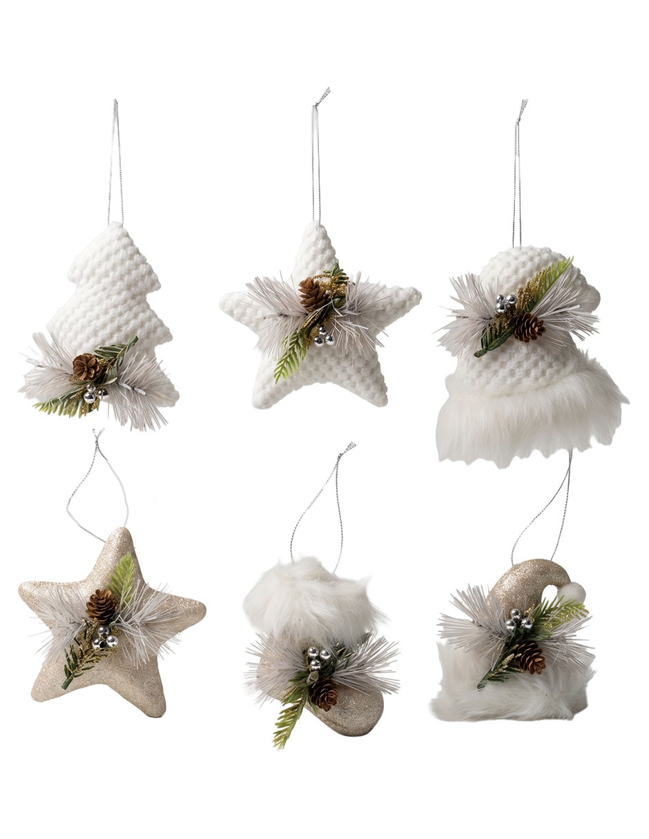 Set de ornamentos navideños Christmas Spirit 6 piezas