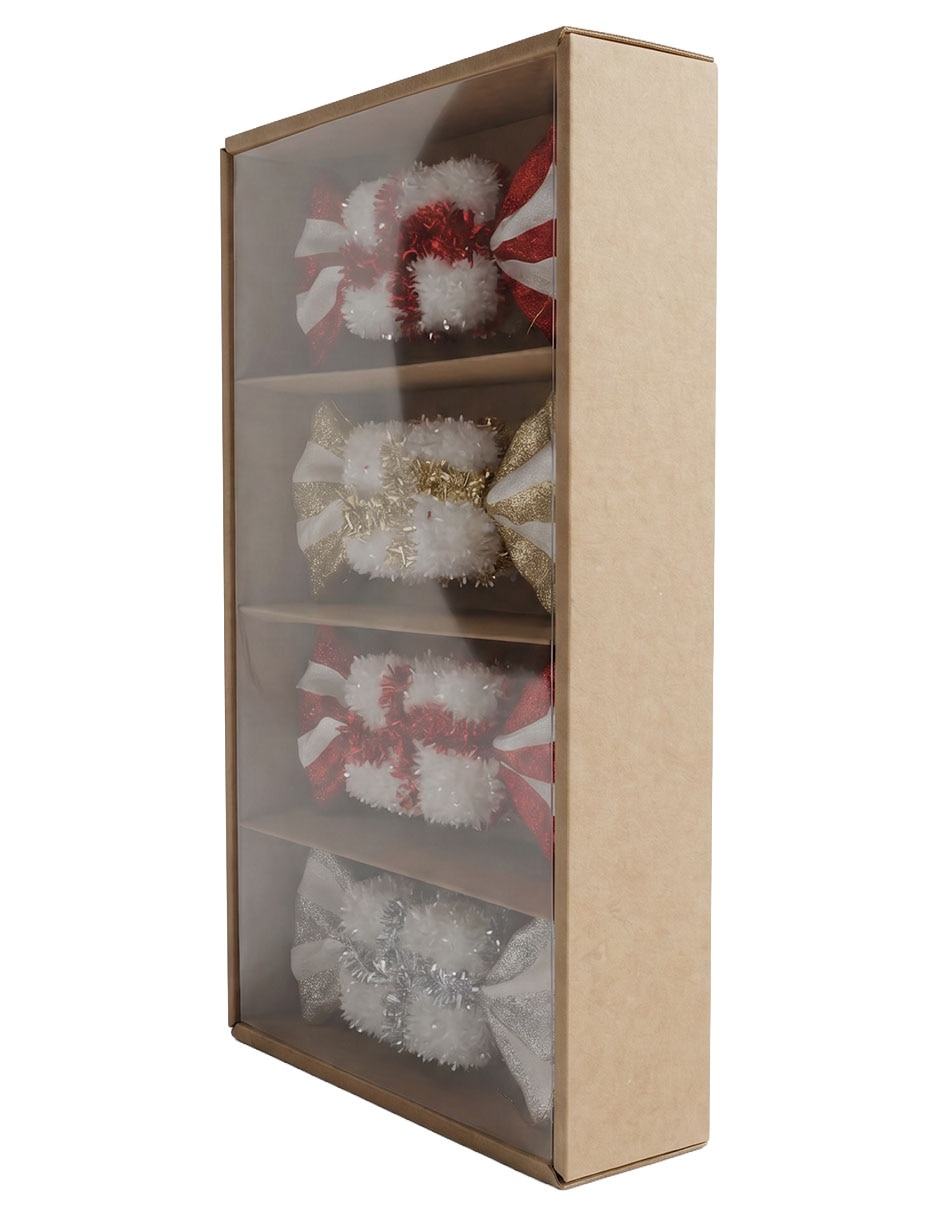 Set de ornamentos navideños caramelo Christmas Spirit 4 piezas 3