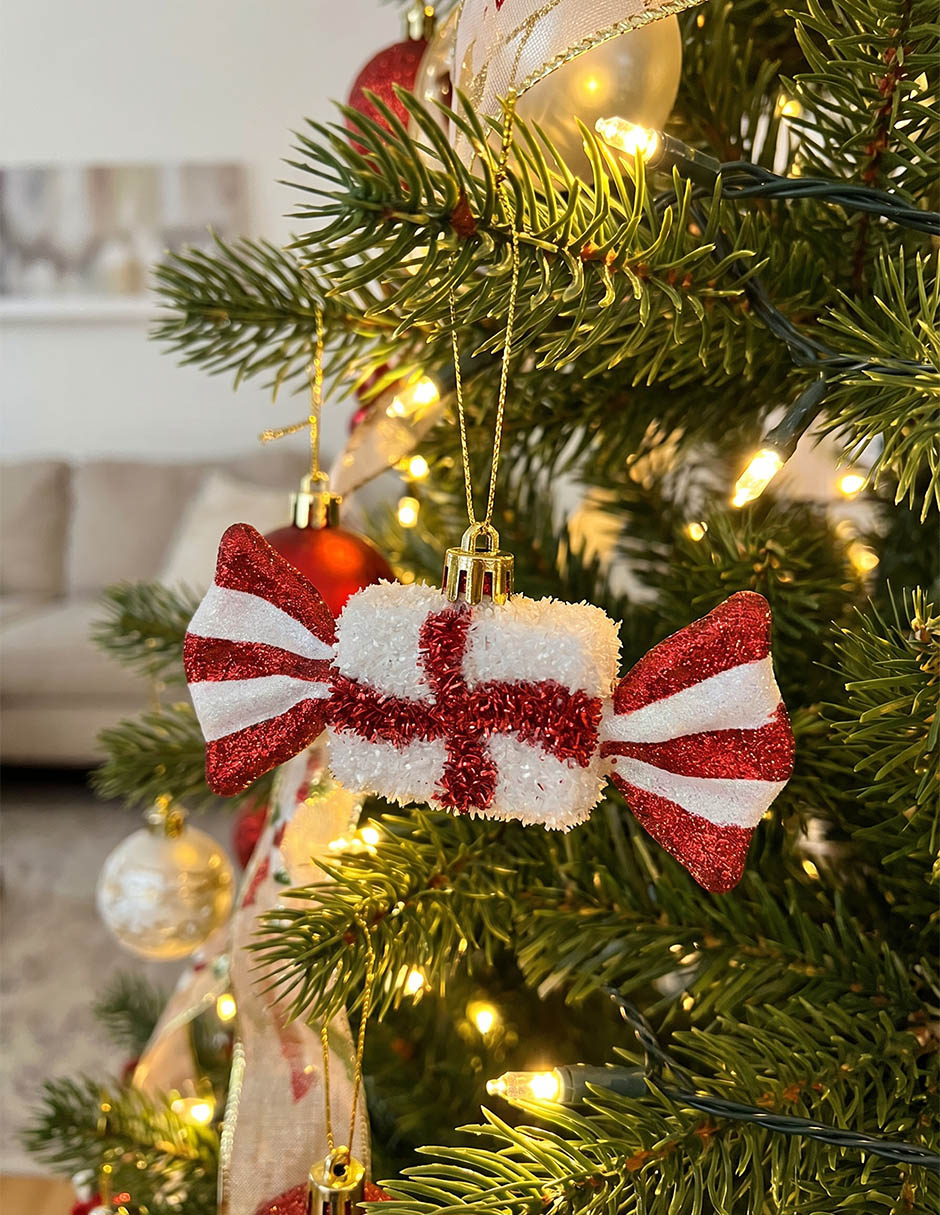 Set de ornamentos navideños caramelo Christmas Spirit 4 piezas Set de ornamentos navideños caramelo Christmas Spirit 4 piezas