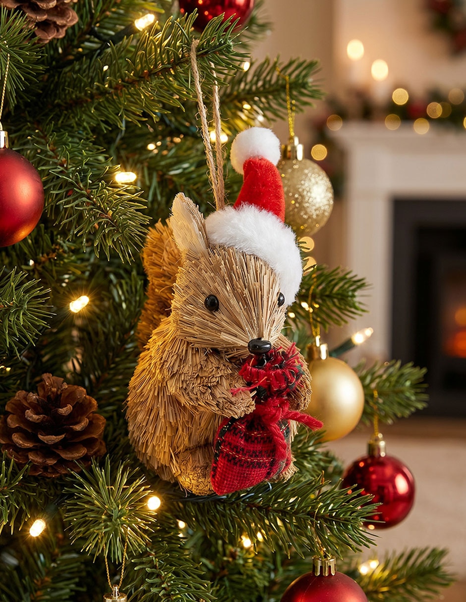 Ornamento navideño ardilla 2