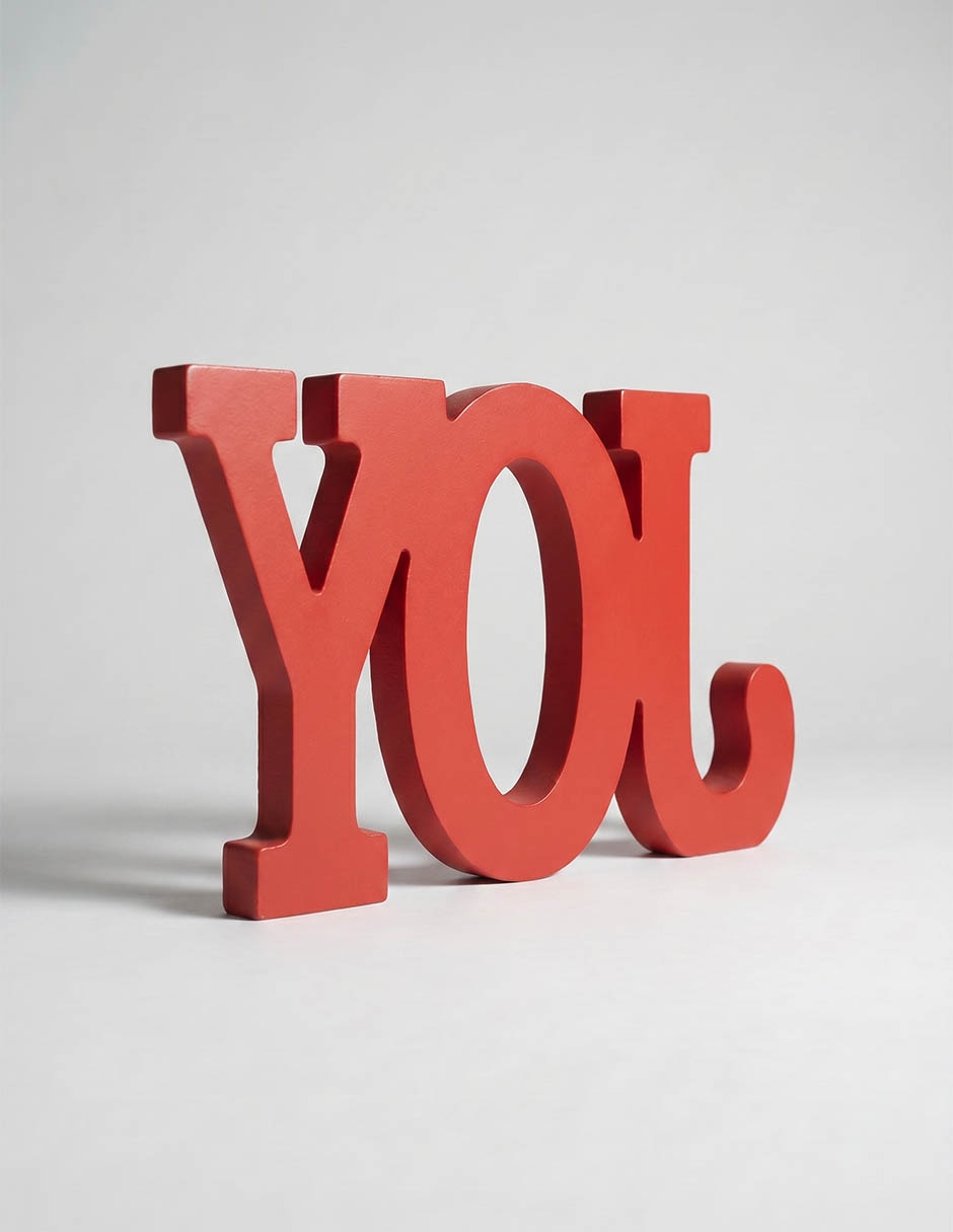 Figura decorativa de letras