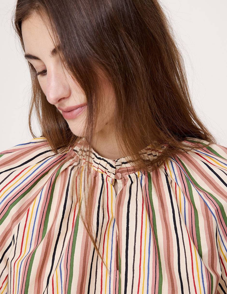 Blusa manga al codo para mujer