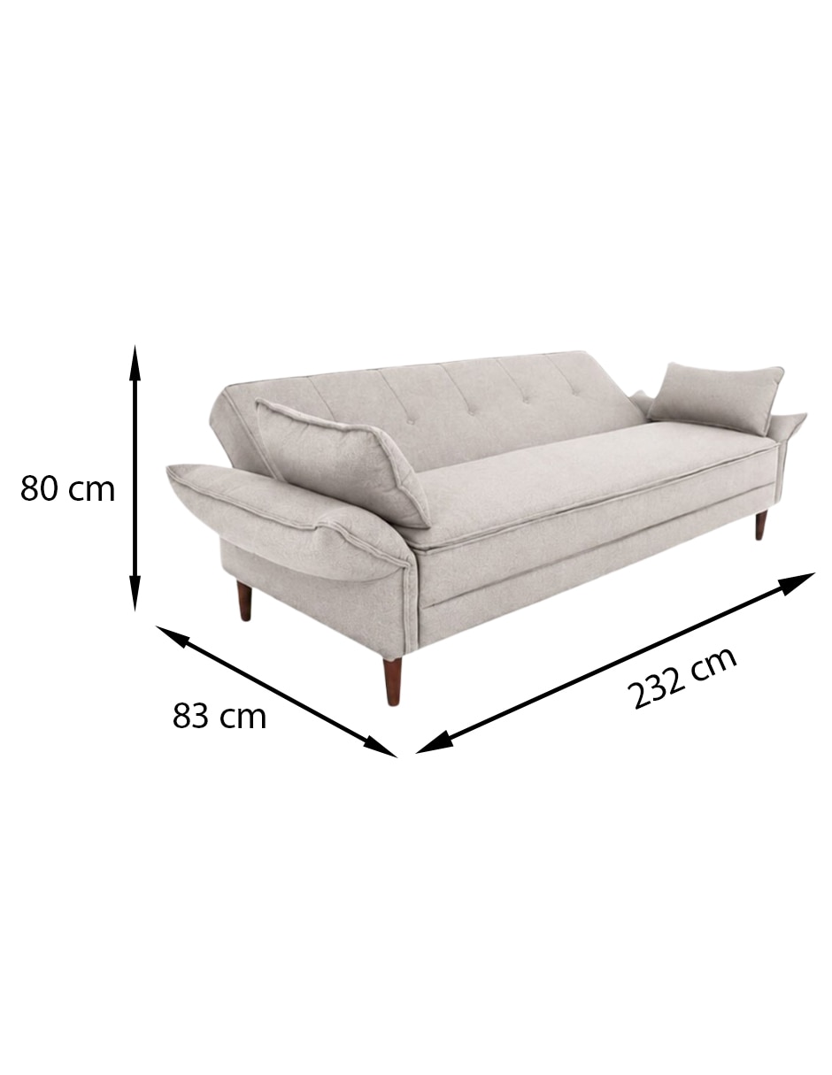 Sofá Cama Brooklyn *Ce* Tela, Taupe 7