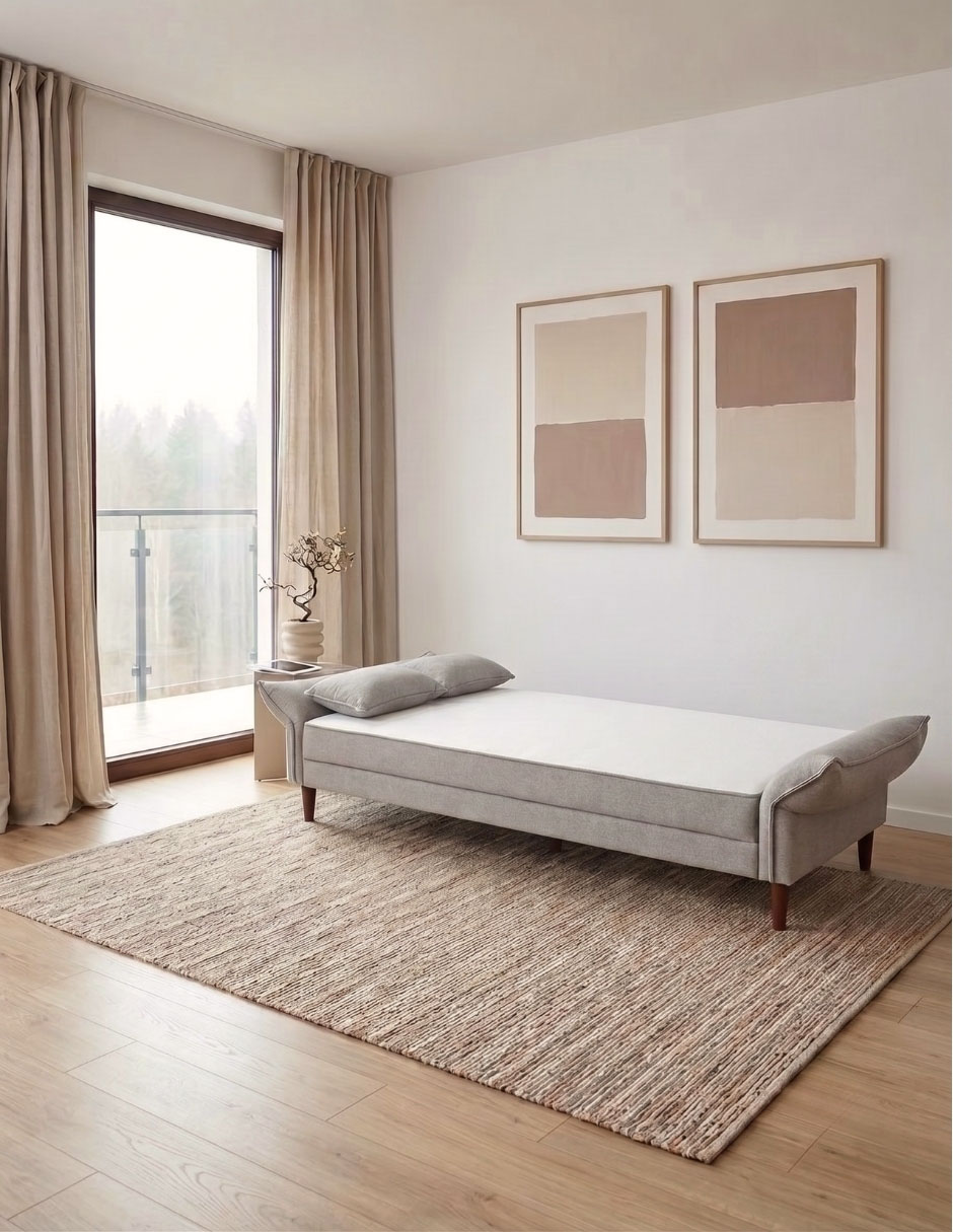 Sofá Cama Brooklyn *Ce* Tela, Taupe 4