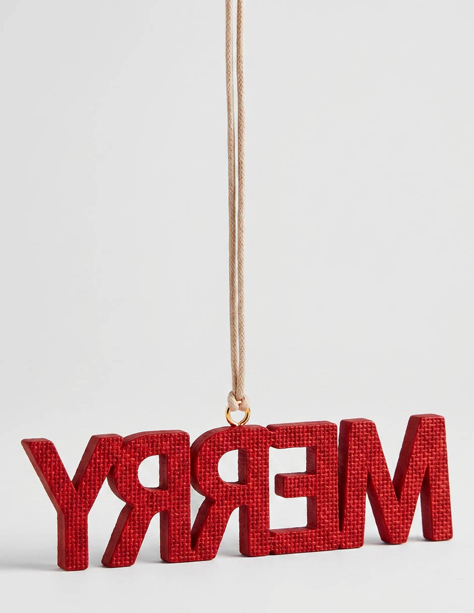 Ornamento navideño letras