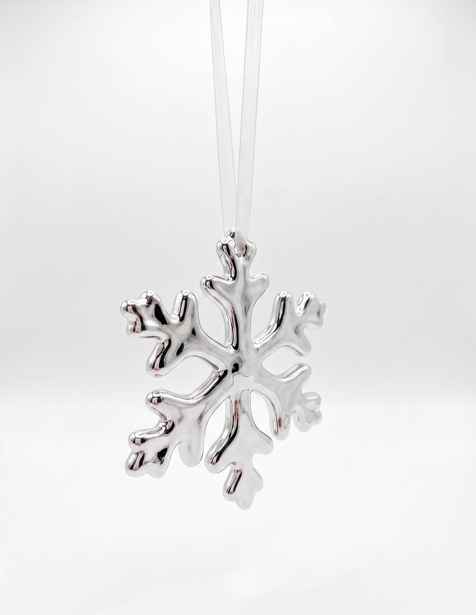 Ornamento navideño copo de nieve 3