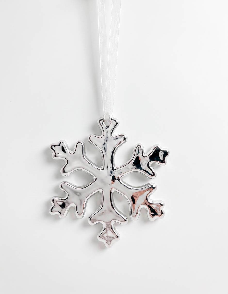 Ornamento navideño copo de nieve 4