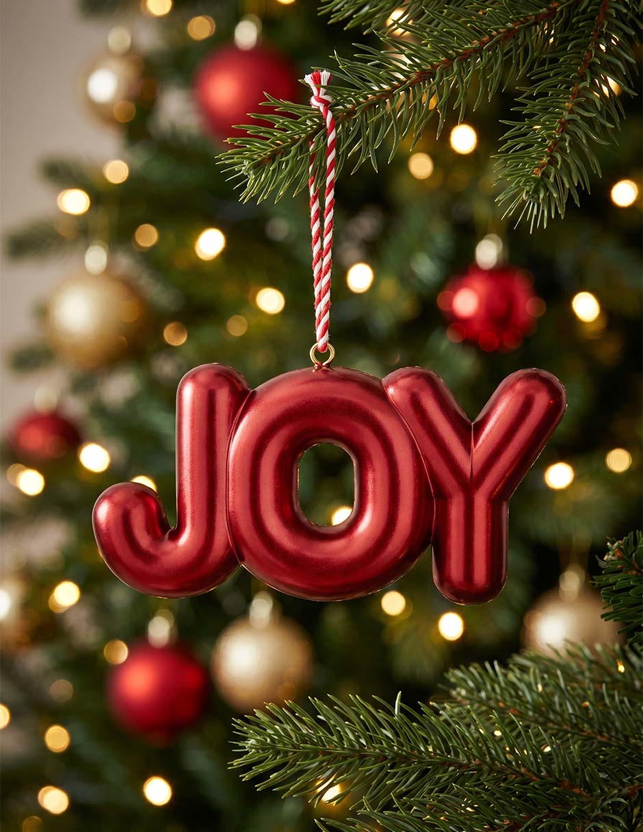 Ornamento navideño letras