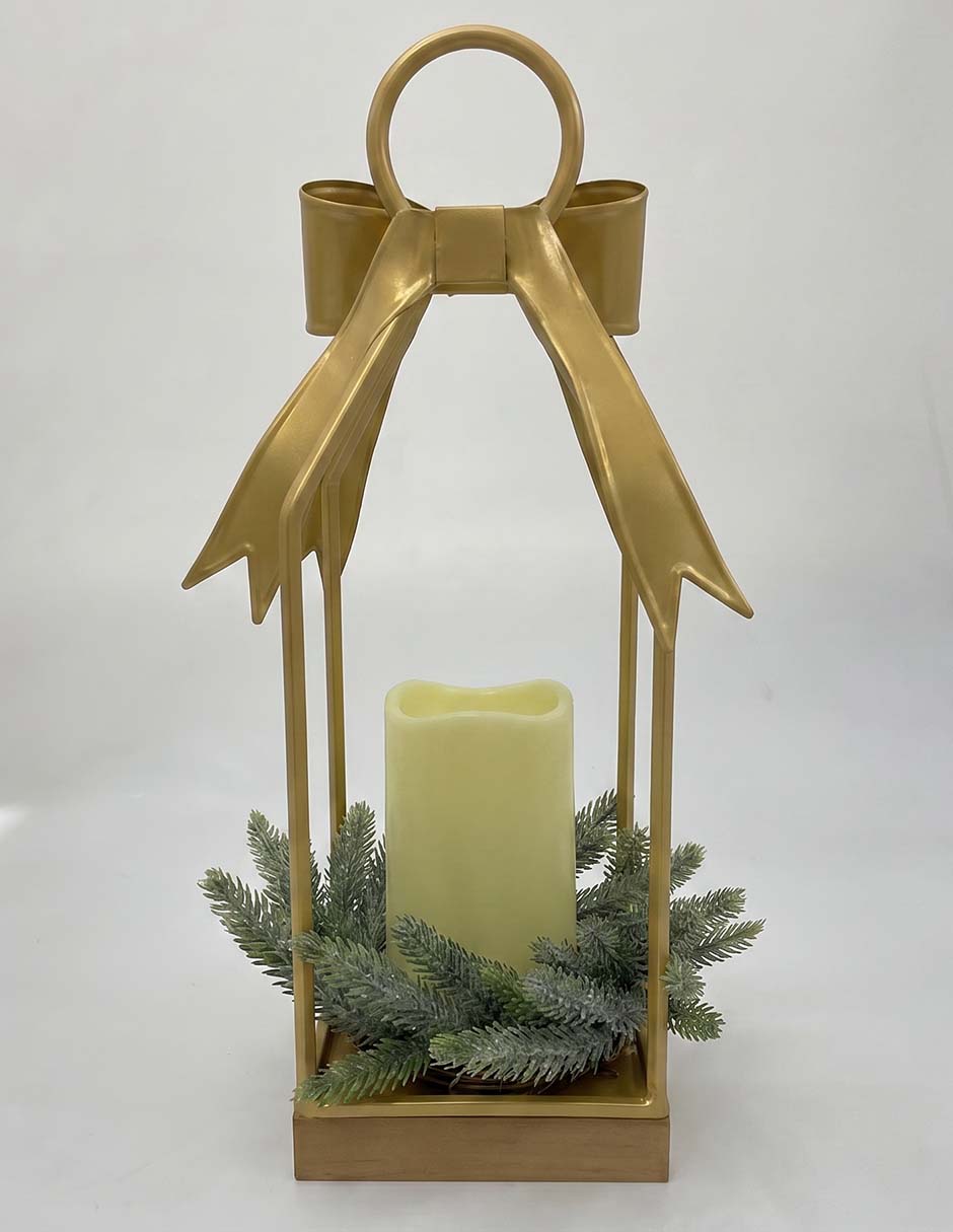 Figura decorativa navideña de linterna