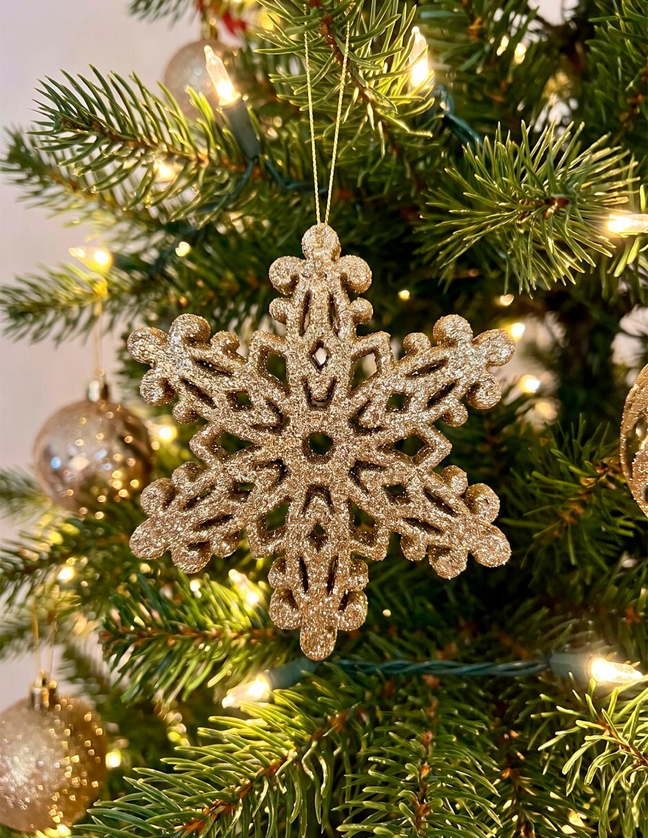 Set de ornamentos navideños copo de nieve Christmas Spirit
