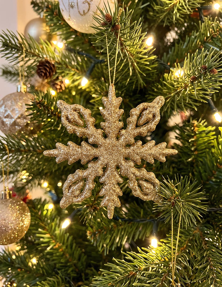 Set de ornamentos navideño copo de nieve
