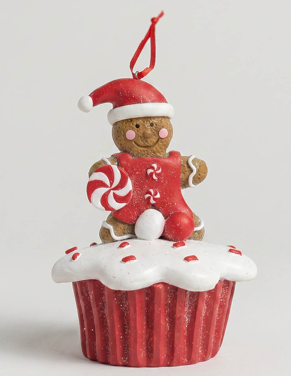 Ornamento navideño cupcake 1