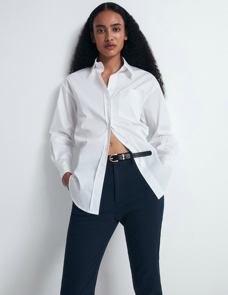 Pantalón chino recto para mujer 5