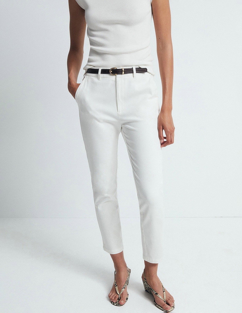 Pantalón chino recto para mujer 2
