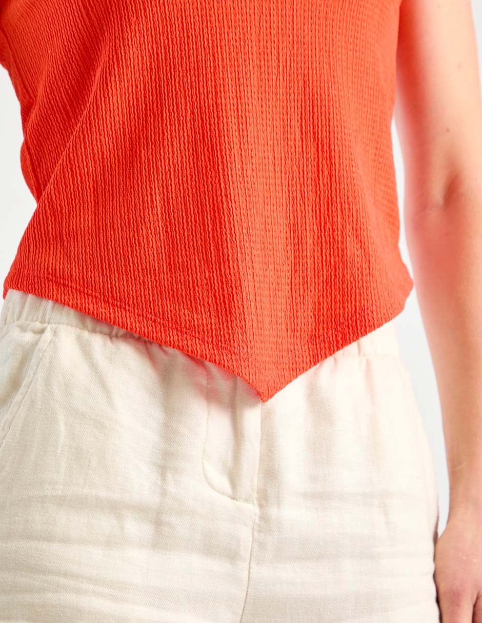 Top cuello simulado tirante delgado 5