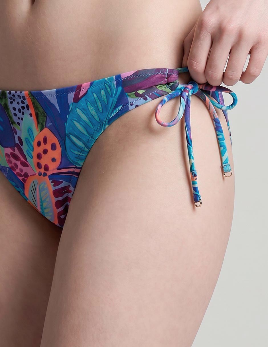 Bikini Selmark estampado floral a la cintura para mujer