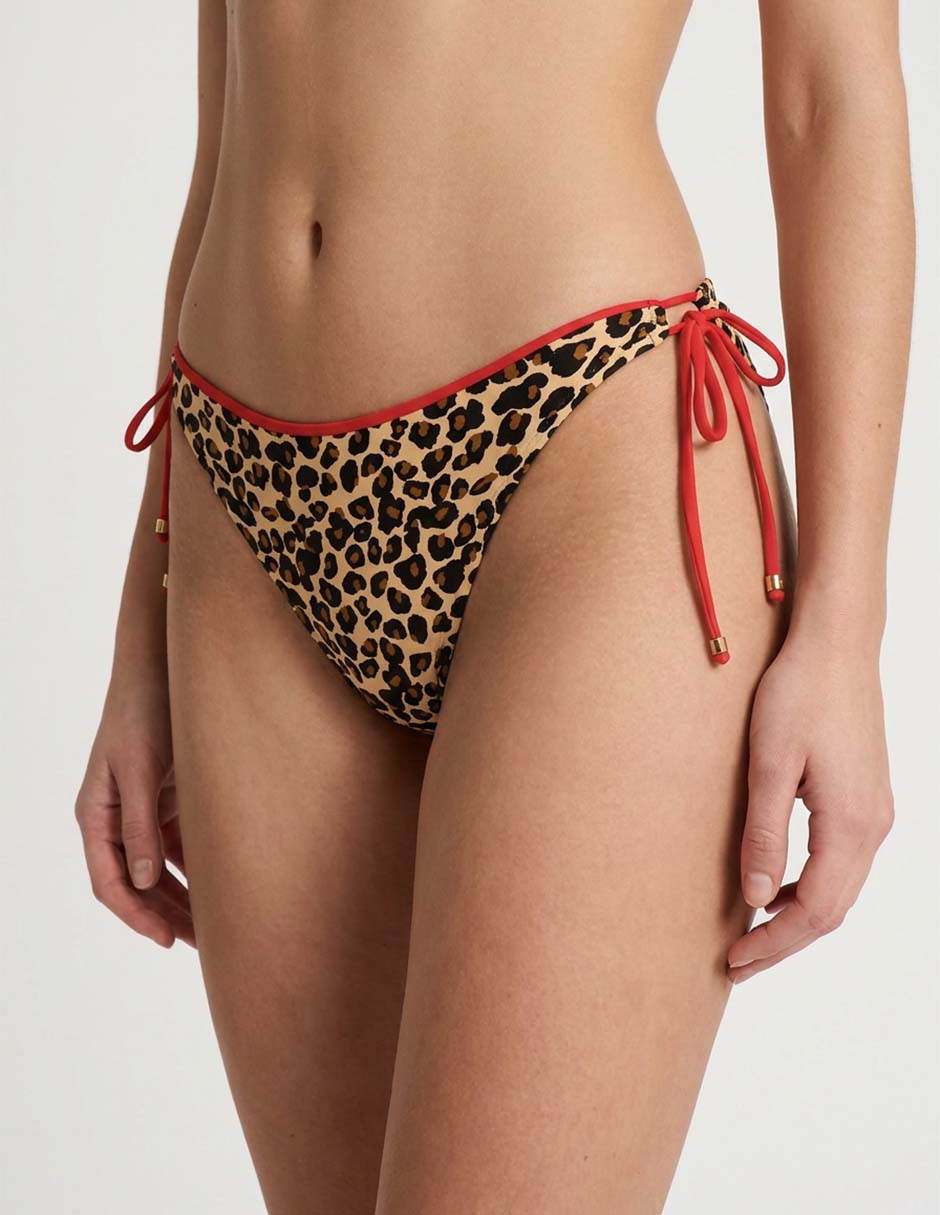 Bikini Selmark estampado animal a la cintura para mujer