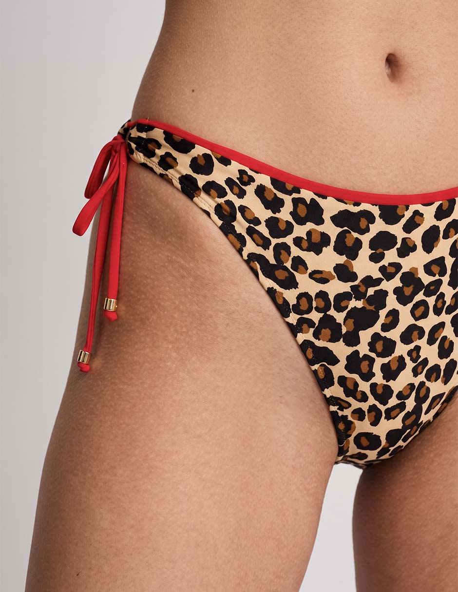 Bikini Selmark estampado animal a la cintura para mujer