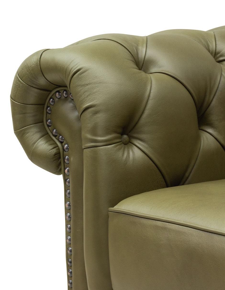 Sala 3 piezas Chesterfield de piel