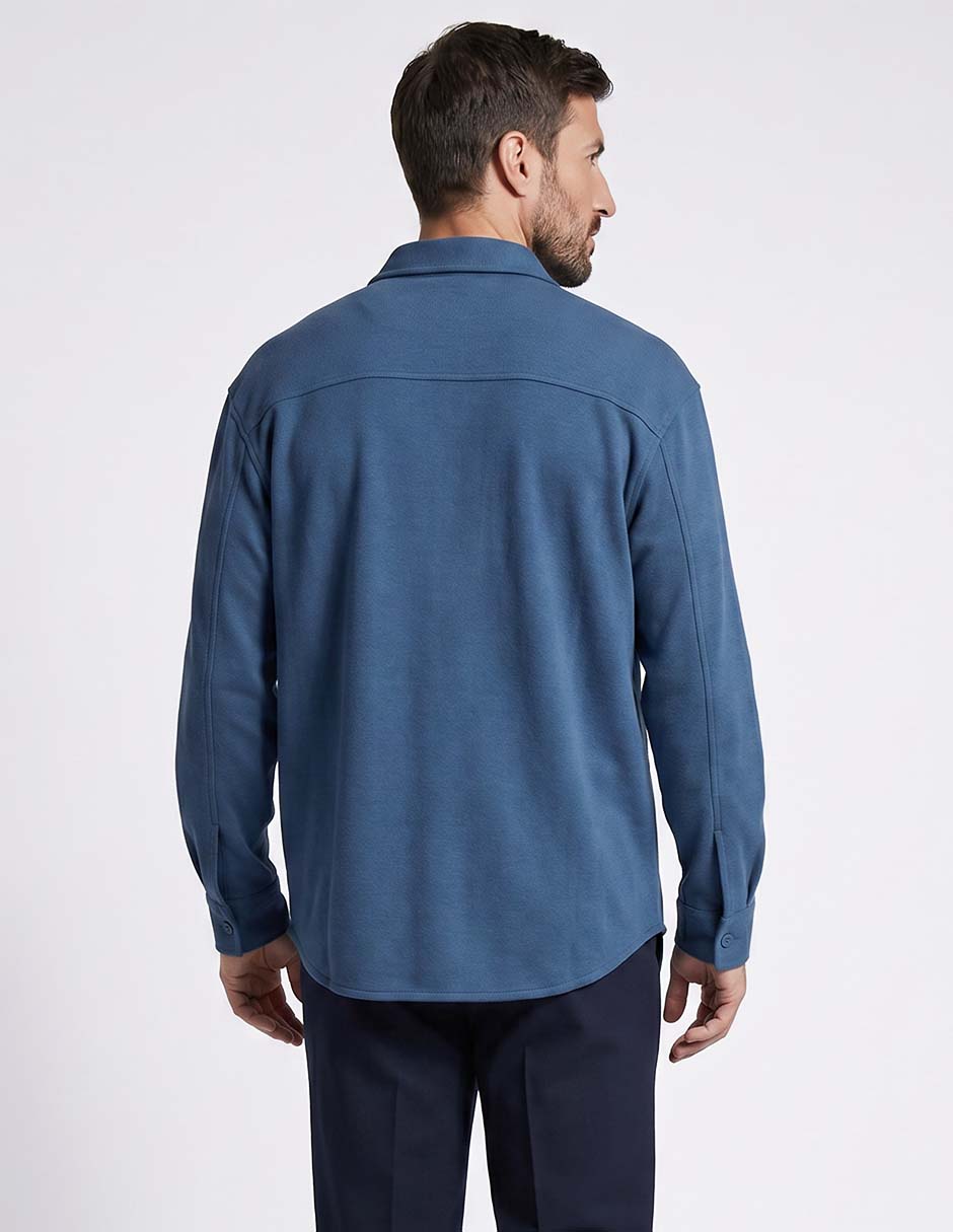 Sobrecamisa de algodón manga larga para hombre 2