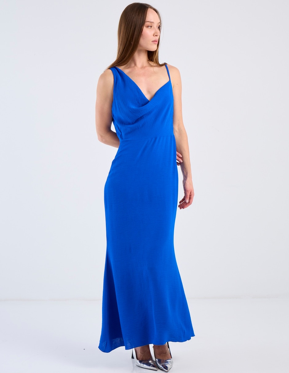 Vestido maxi de fiesta Bebe escote medio