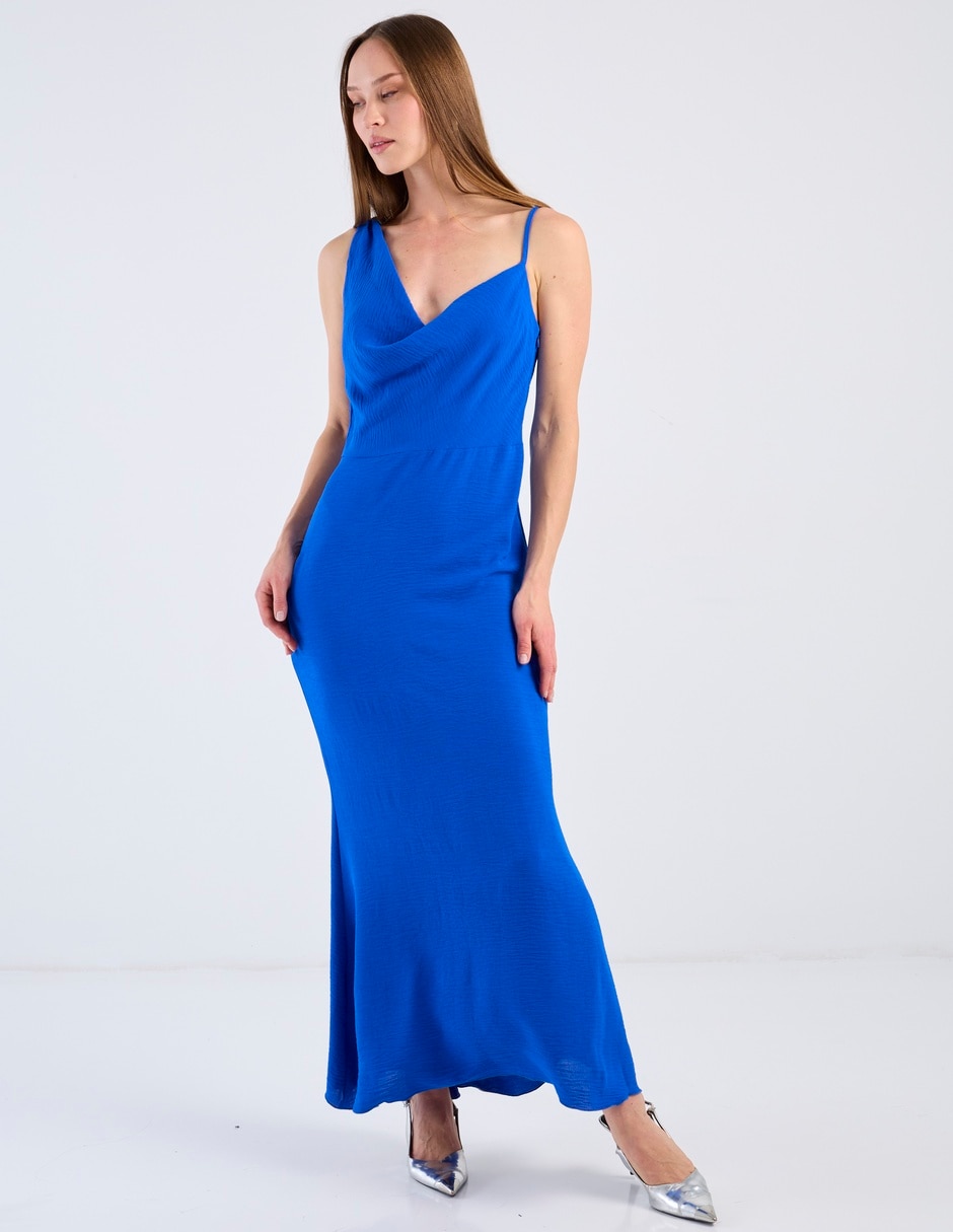 Vestido maxi de fiesta Bebe escote medio