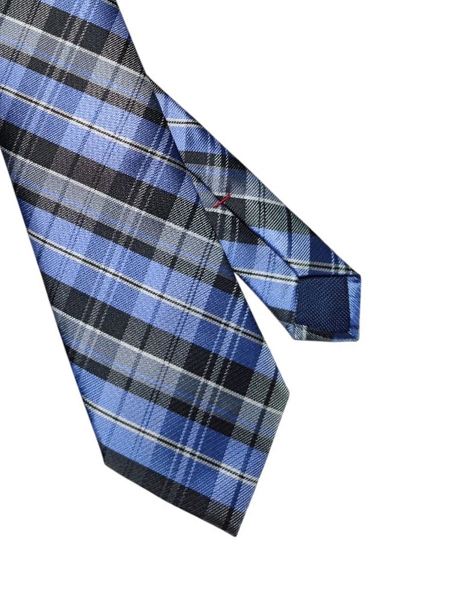 Corbata Hilfiger regular de seda estampado a cuadros para hombre 2