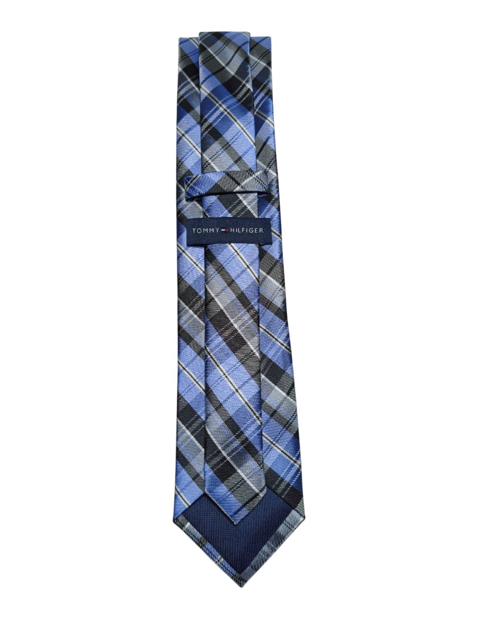 Corbata Hilfiger regular de seda estampado a cuadros para hombre 3
