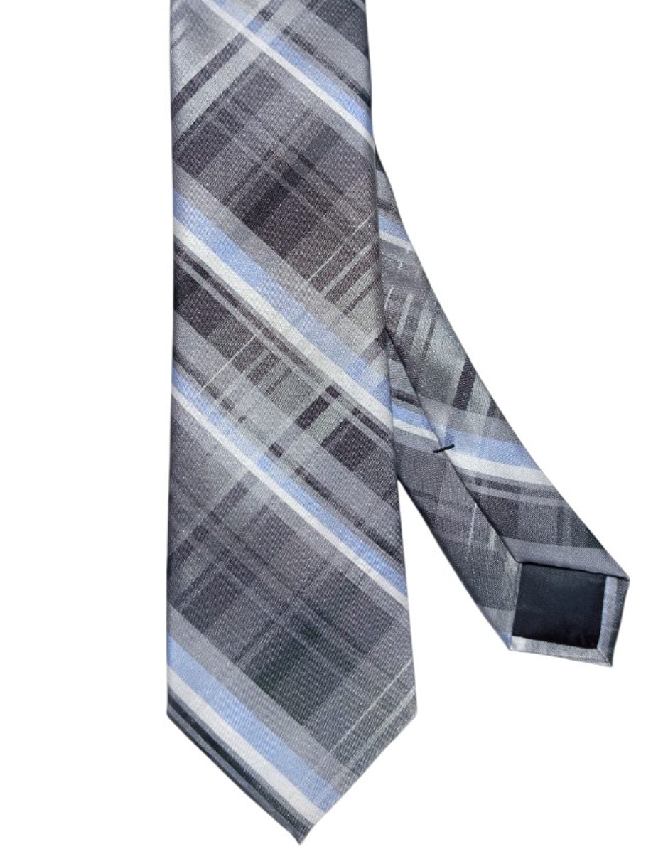 Corbata Calvin Klein regular de seda estampado a cuadros para hombre