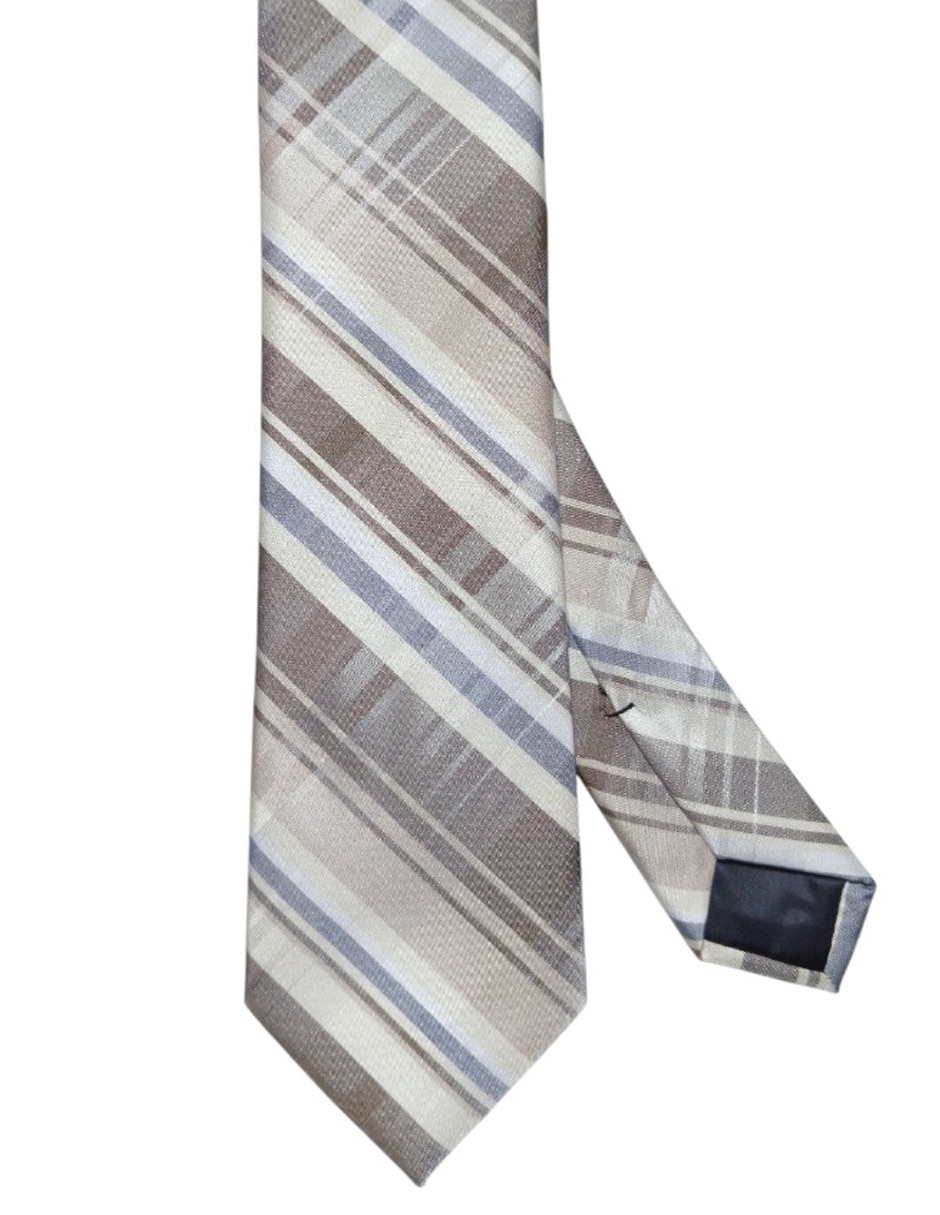 Corbata Calvin Klein regular de seda estampado a cuadros para hombre Corbata Calvin Klein regular de seda estampado a cuadros para hombre