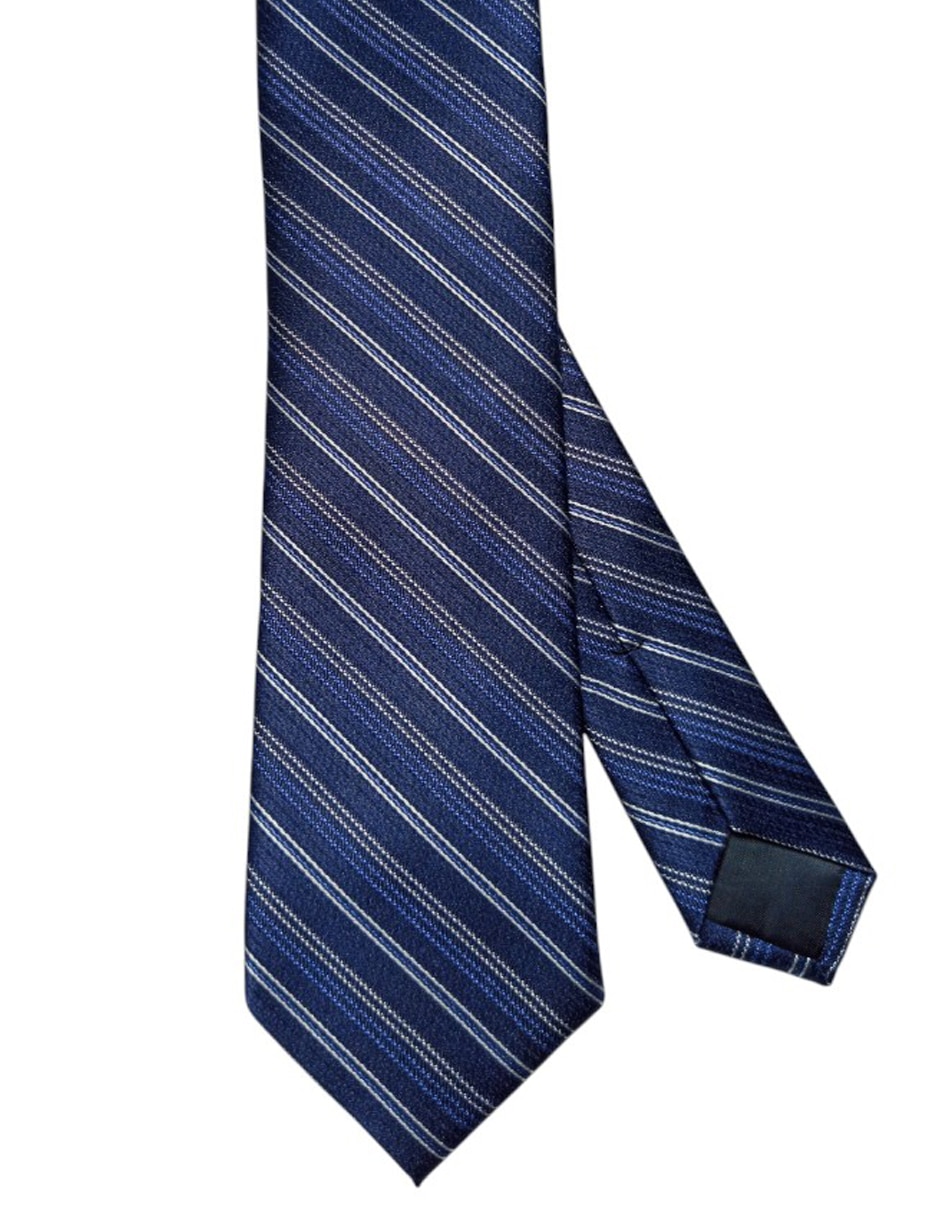 Corbata Calvin Klein regular de seda estampado a rayas para hombre