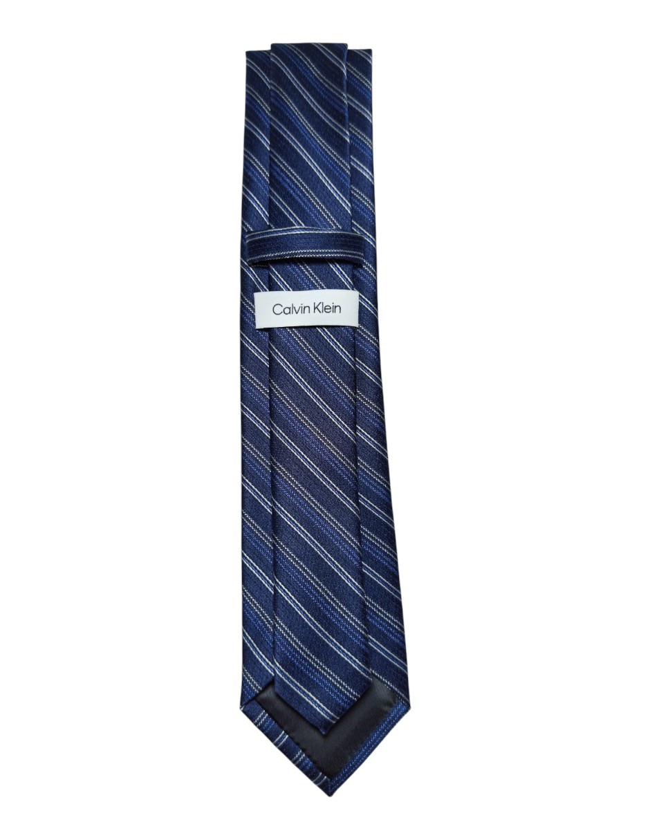 Corbata regular de seda estampado a rayas para hombre 3