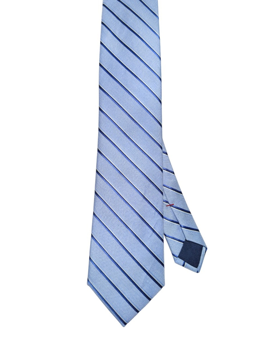 Corbata regular de seda estampado a rayas para hombre Corbata regular de seda estampado a rayas para hombre